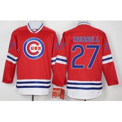 Cheap Addison Russell Cubs Hockey Jersey From China Red #27