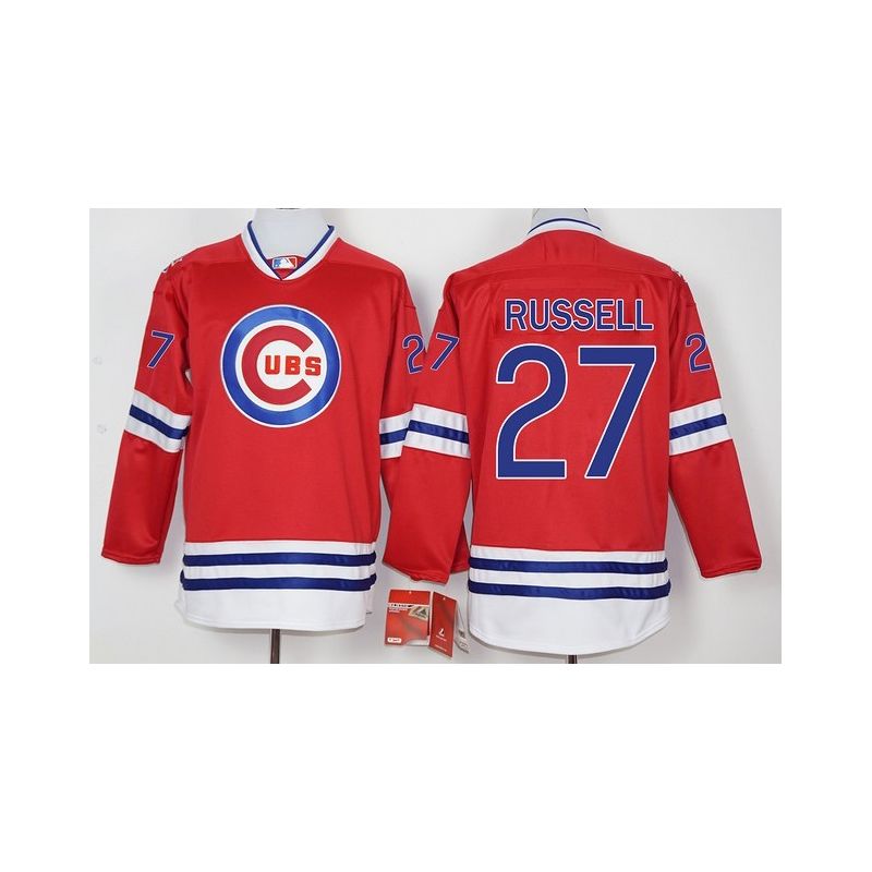 Cheap Addison Russell Cubs Hockey Jersey From China Red #27