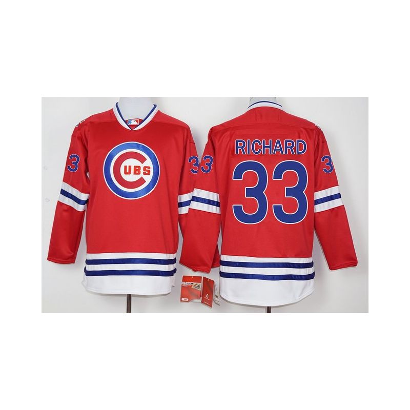 Cheap Clayton Richard Cubs Hockey Jersey From China Red #33