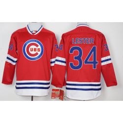 Cheap Jon Lester Cubs Hockey Jersey From China Red #34