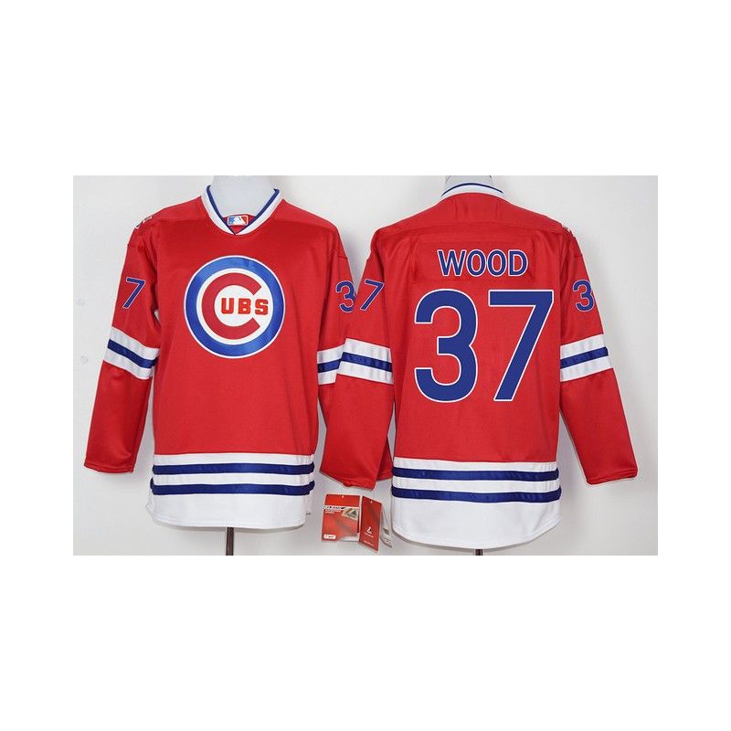 Cheap Travis Wood Cubs Hockey Jersey From China Red #37