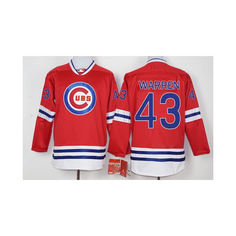 Cheap Adam Warren Cubs Hockey Jersey From China Red #43