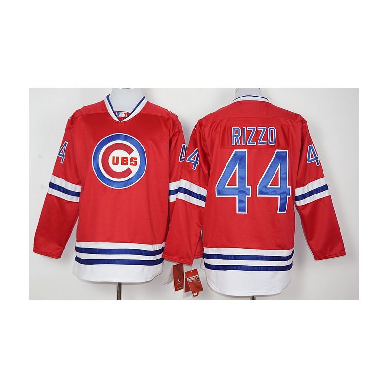 Cheap Anthony Rizzo Cubs Hockey Jersey From China Red #44