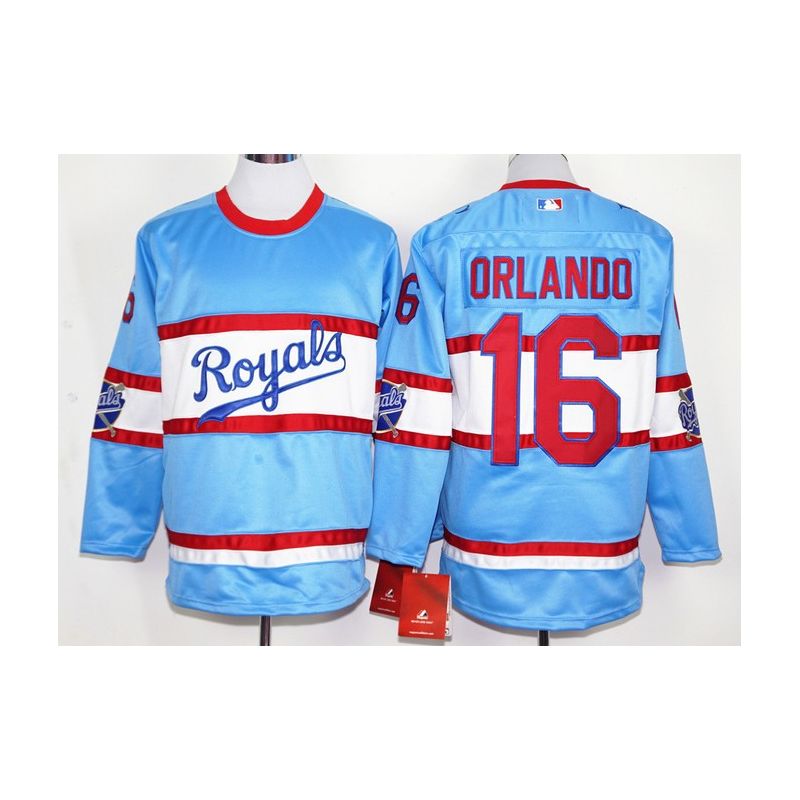 Cheap Paulo Orlando Royals Hockey Jersey From China Light Blue #16