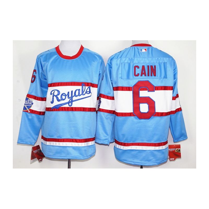 Cheap Lorenzo Cain Royals Hockey Jersey From China Light Blue #6