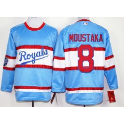 Cheap Mike Moustakas Royals Hockey Jersey From China Light Blue #8