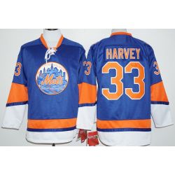 Cheap Matt Harvey Mets Hockey Jersey From China Blue #33