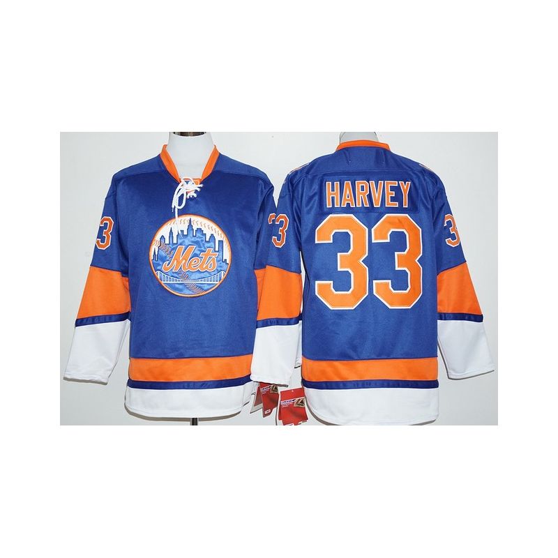 Cheap Matt Harvey Mets Hockey Jersey From China Blue #33