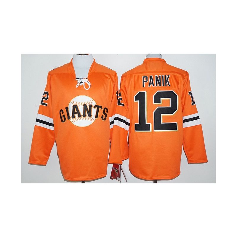 Cheap Joe Panik Giants Hockey Jersey From China Orange #12