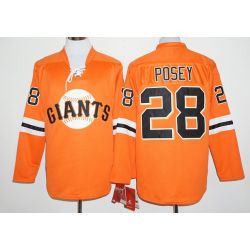 Cheap Buster Posey Giants Hockey Jersey From China Orange #28