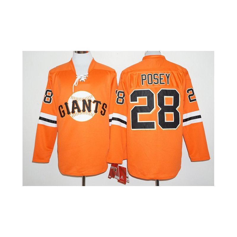 Cheap Buster Posey Giants Hockey Jersey From China Orange #28