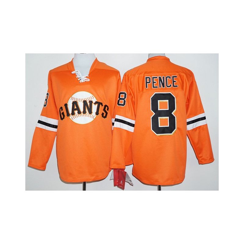 Cheap Hunter Pence Giants Hockey Jersey From China Orange #8