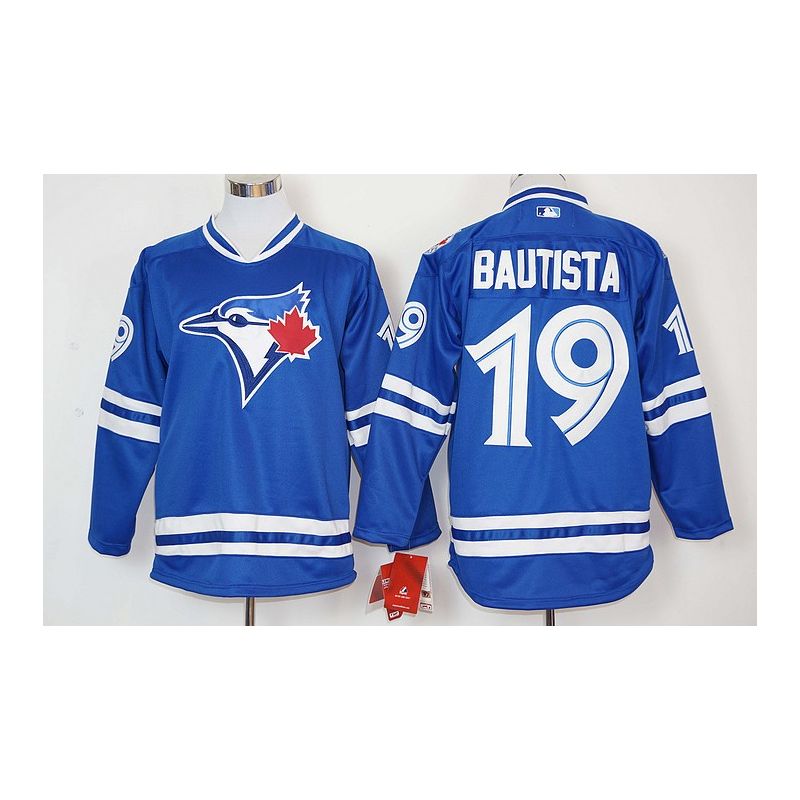 Cheap Jose Bautista Blue Jays Hockey Jersey From China Blue #19