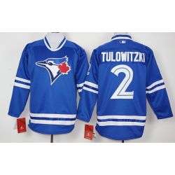 Cheap Troy Tulowitzki Blue Jays Hockey Jersey From China Blue #2