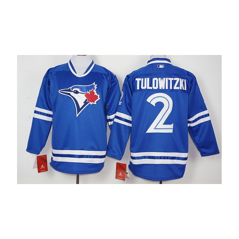Cheap Troy Tulowitzki Blue Jays Hockey Jersey From China Blue #2