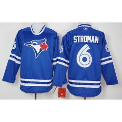 Cheap Marcus Stroman Blue Jays Hockey Jersey From China Blue #6