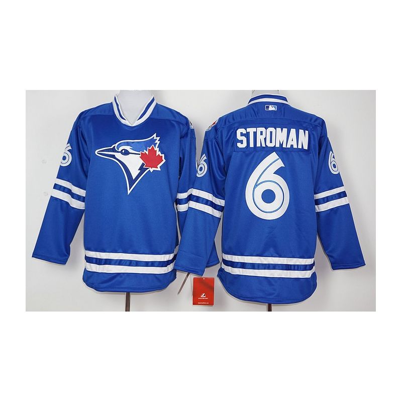 Cheap Marcus Stroman Blue Jays Hockey Jersey From China Blue #6