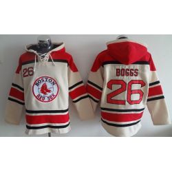 Cheap Wade Boggs Red Sox Hoodie Cream #26