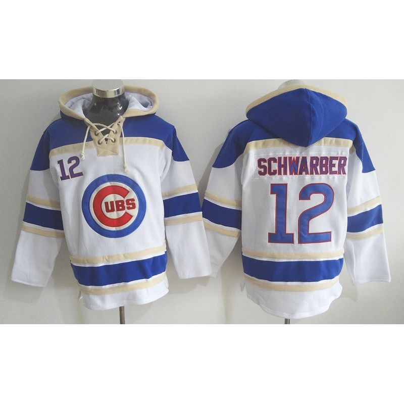 Cheap Kyle Schwarber Cubs Hoodie White #12