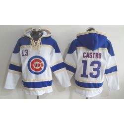 Cheap Starlin Castro Cubs Hoodie White #13