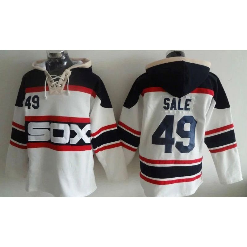 Cheap Chris Sale White Sox Hoodie From China White #49