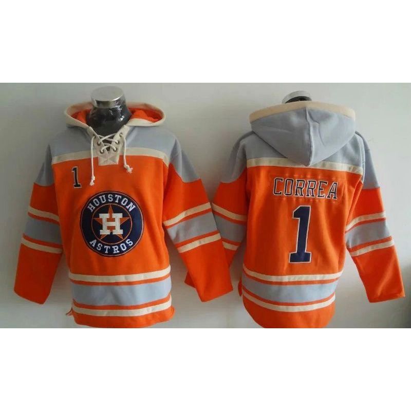 Cheap Rookie Correa Astros Hoodie From China Orange #1 Cheap Rookie Correa Astros Hoodie From China Orange #1