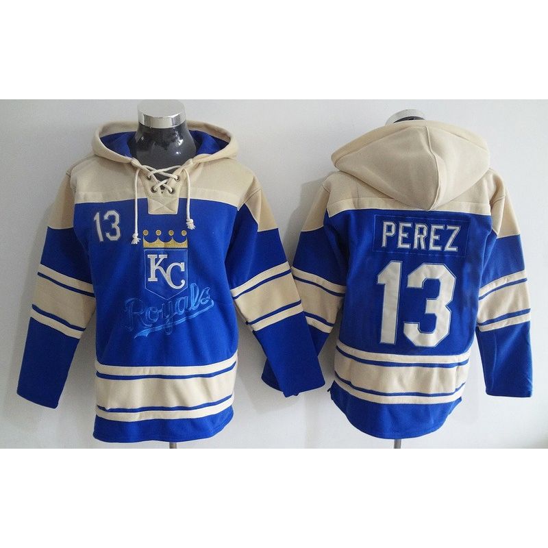 Cheap Salvador Perez Royals Hoodie From China Royal Blue #13