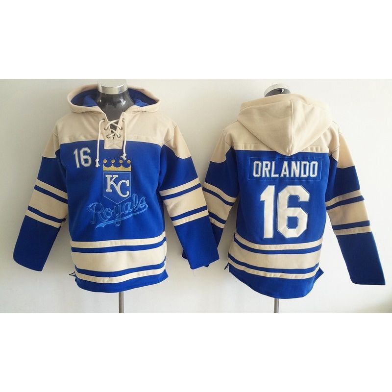 Cheap Paulo Orlando Royals Hoodie From China Royal Blue #16