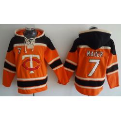 Cheap Joe Mauer Twins Hoodie From China Orange #7