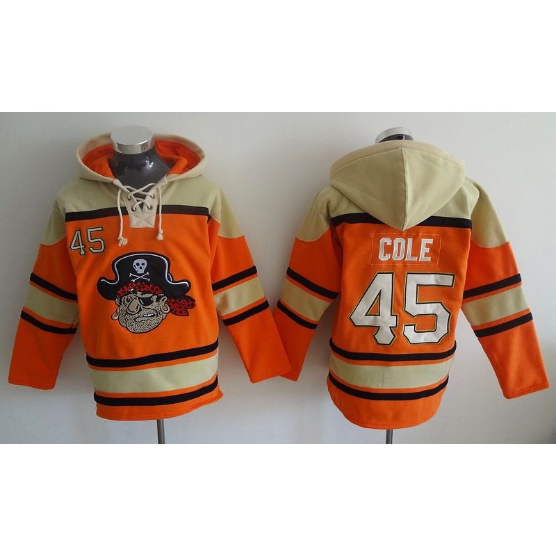 Cheap Gerrit Cole Pirates Hoodie From China Orange #45 Cheap Gerrit Cole Pirates Hoodie From China Orange #45