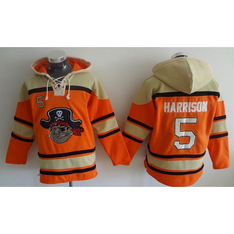 Cheap Josh Harrison Pirates Hoodie From China Orange #5 Cheap Josh Harrison Pirates Hoodie From China Orange #5