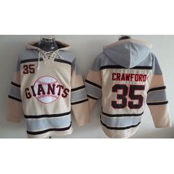 Cheap Brandon Crawford Giants Hoodie From China Cream #35