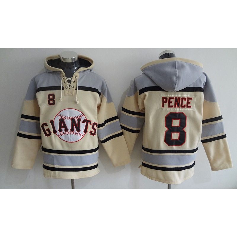 Cheap Hunter Pence Giants Hoodie From China Cream #8