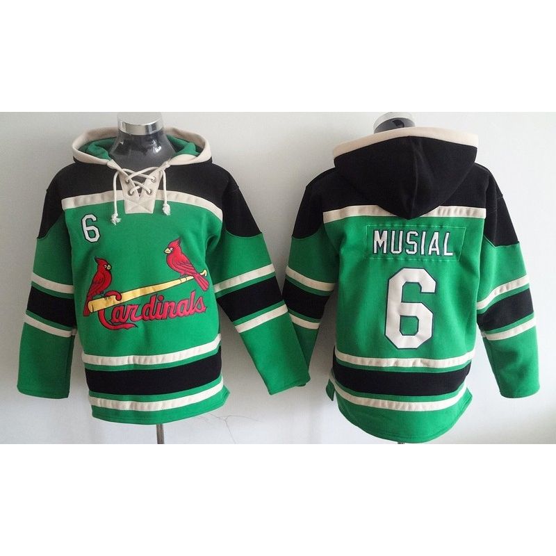 Cheap Stan Musial Cardinals Hoodie From China Green #6 Cheap Stan Musial Cardinals Hoodie From China Green #6