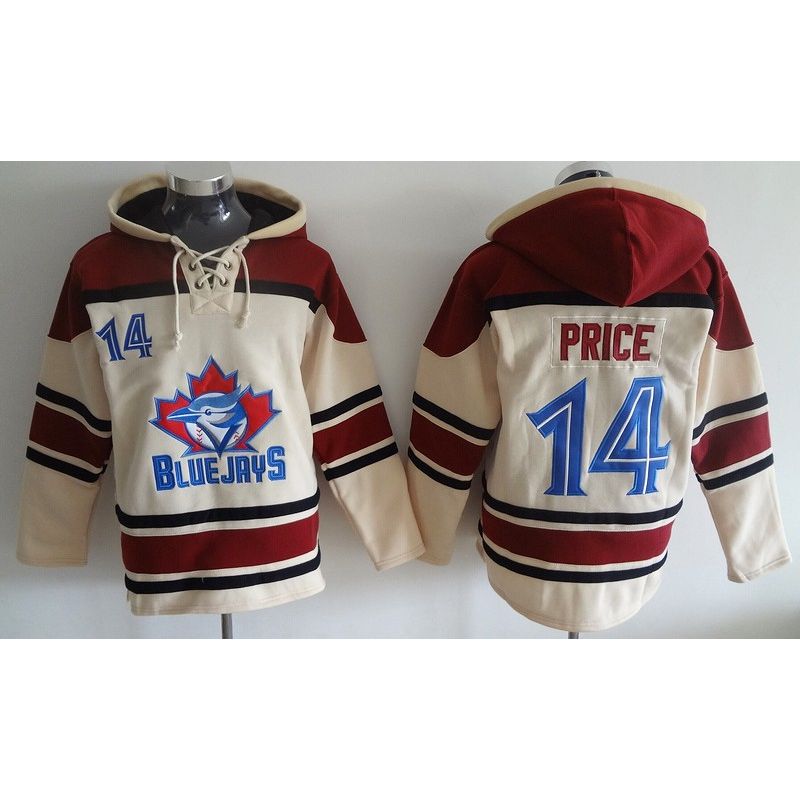 Cheap David Price Blue Jays Hoodie From China Cream #14