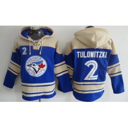 Cheap Troy Tulowitzki Blue Jays Hoodie From China Blue #2