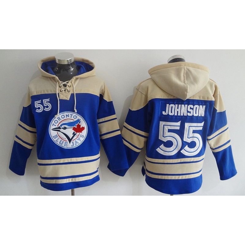 Cheap Josh Johnson Blue Jays Hoodie From China Blue #55