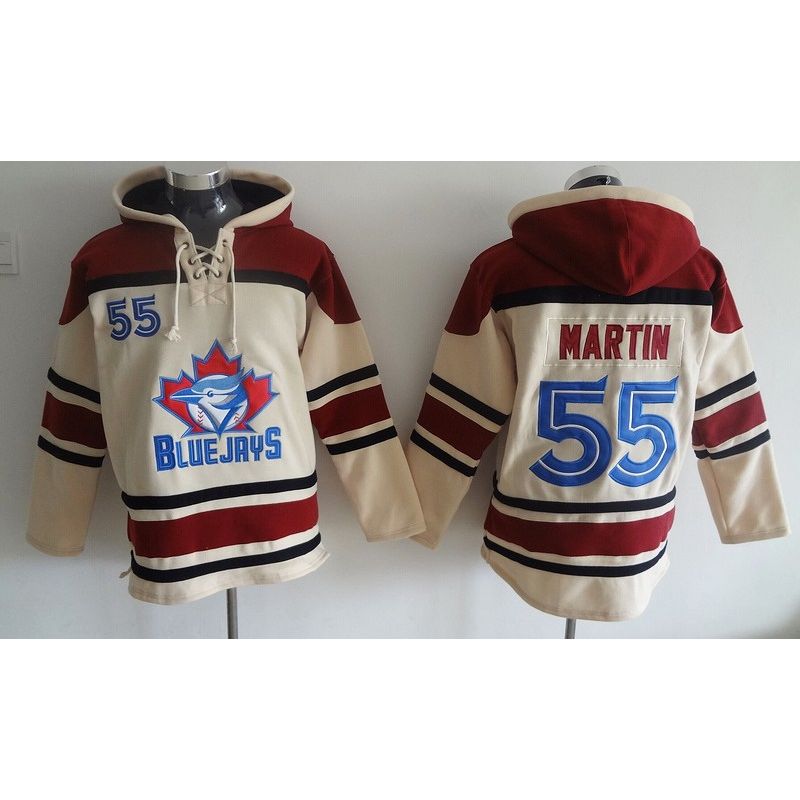 Cheap Russell Martin Blue Jays Hoodie From China Cream #55