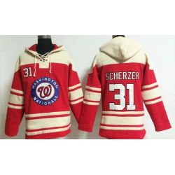 Cheap Max Scherzer Nationals Hoodie From China Red #31