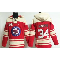 Cheap Bryce Harper Nationals Hoodie From China Red #34