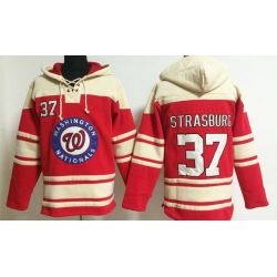 Cheap Stephen Strasburg Nationals Hoodie From China Red #37