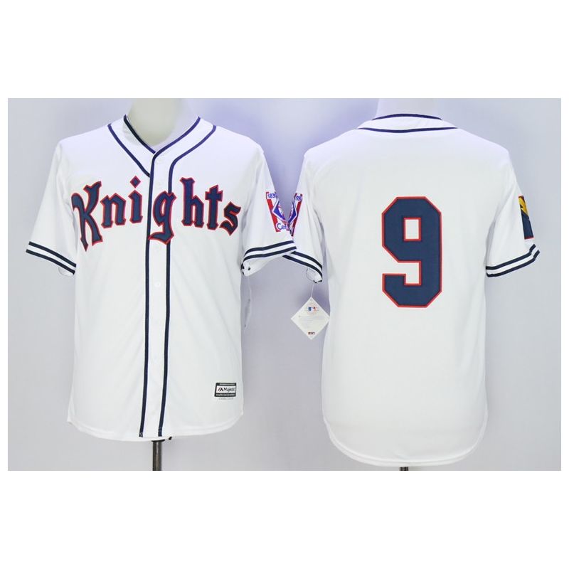 Cheap Roy Hobbs Knights White Jersey From China #9 In Men Women Youth Size