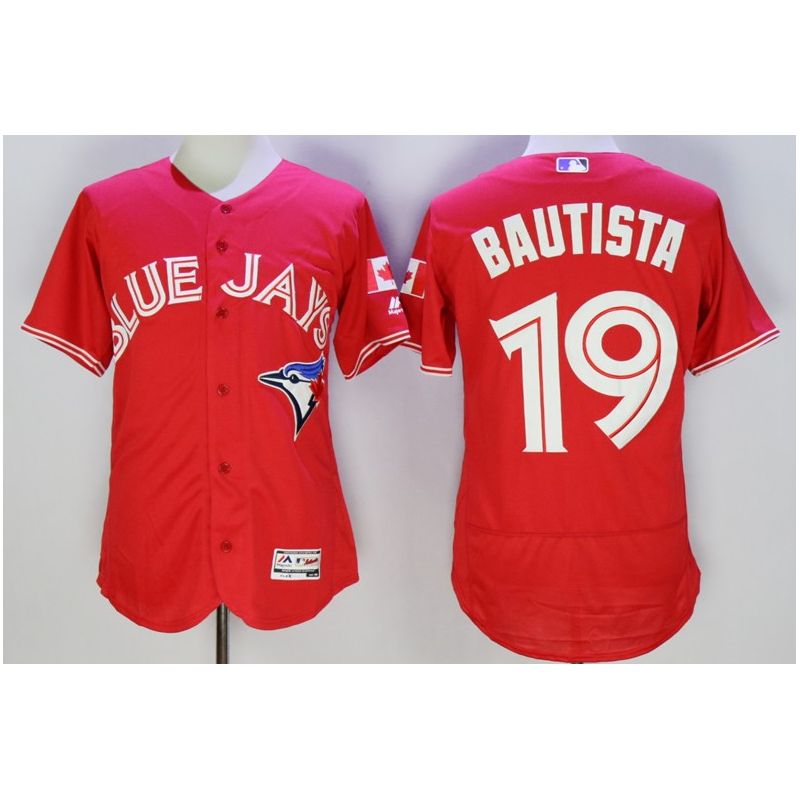 Cheap Jose Bautista Blue Jays Jersey From China Red FLEXBASE #19