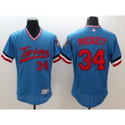 Cheap Kirby Puckett Twins Jersey From China Light Blue FLEXBASE #34