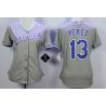 Cheap Salvador Perez Royals Women Jersey From China Gray #13