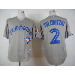 Cheap Troy Tulowitzki Blue Jays Jersey From China Grey #2 In Men Women Youth Size