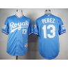 Cheap Salvador Perez Royals Jersey From China Light Blue 1985 Turn Back The Clock #13 In Men Women Youth Size