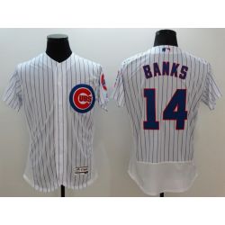 Cheap Ernie Banks Cubs Jersey From China 2016 FlexBase White #14 In Men Women Youth Size