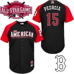 Cheap Dustin Pedroia Red Sox Jersey From China 2015 ALL STAR #15 In Men Women Youth Size