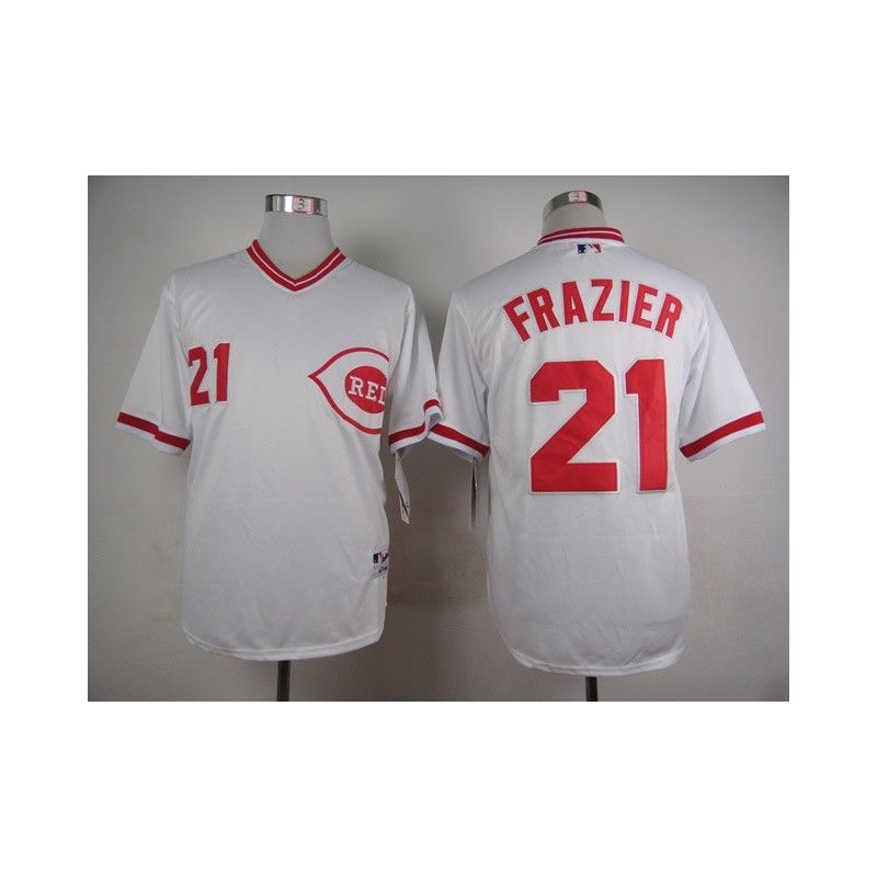 Cheap Todd Frazier Reds White 1990 turn back the clock Jersey From China #21 In Men Women Youth Size Cheap Todd Frazier Reds White 1990 turn back the clock Jersey From China #21 In Men Women Youth Size
